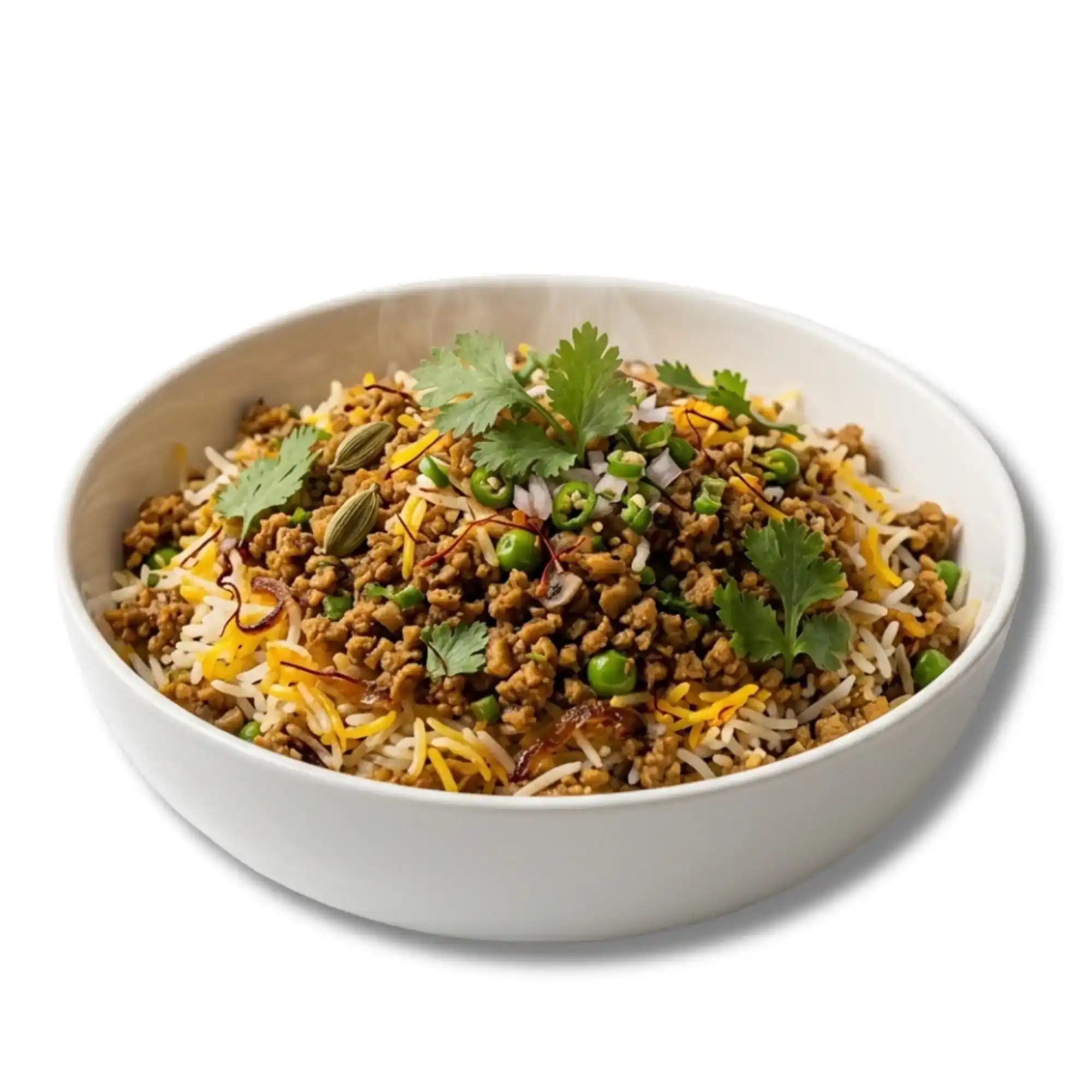 PROMO Veg Keema Biriyani — Savor our aromatic Veg Keema Biriyani at Athidi Indian, Saugus